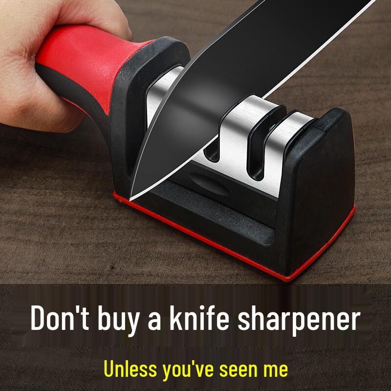 Three-Stage Kitchen Knife Sharpener: Fast, Precise, and Efficient Whetstone for Fine Grinding and Quick Edge Renewal