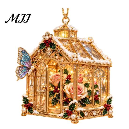 Seasonal Home Ornament Acrylic Christmas Tree Pendant, Decorative Hanging Ornament, Exquisite Winter Festival Gift Decorations for Garden Fireplace