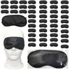 Ailunate Disposable Eye Individually 50 for Restful Light Business Large Solid Black Masks, Wrapped, Count, Sleep, Blocking, Hygienic, Travel, Trips,