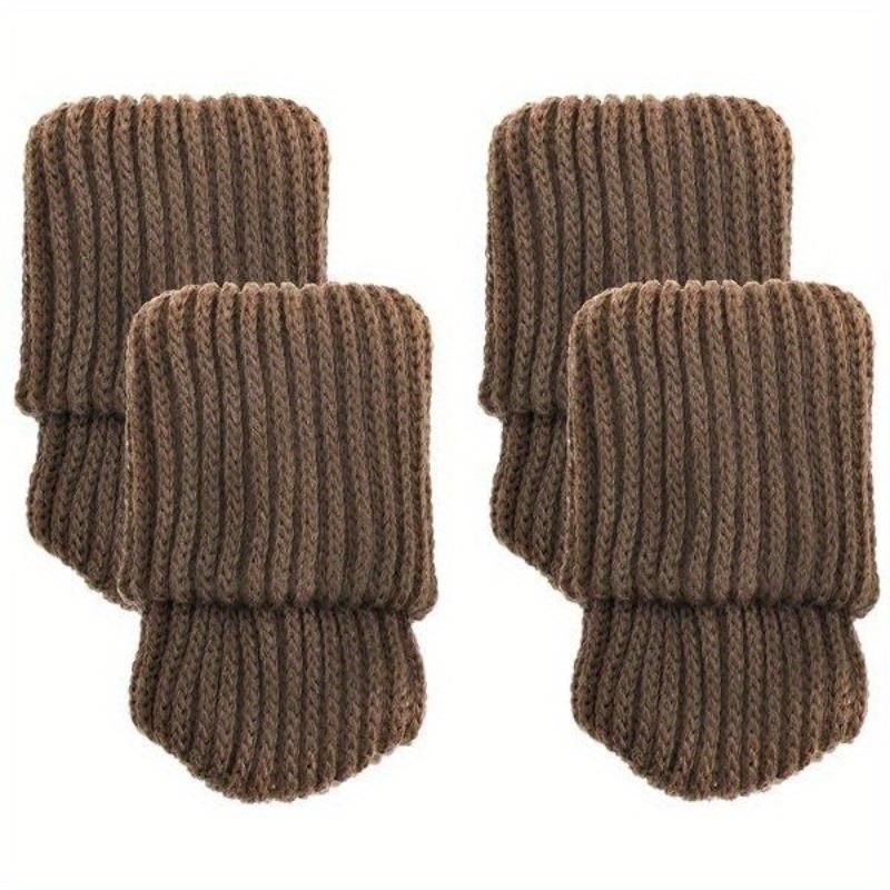 4Pcs Chair Leg Socks Cloth Gloves Floor Protection Knitting Wool Socks Furniture Feet Protectors