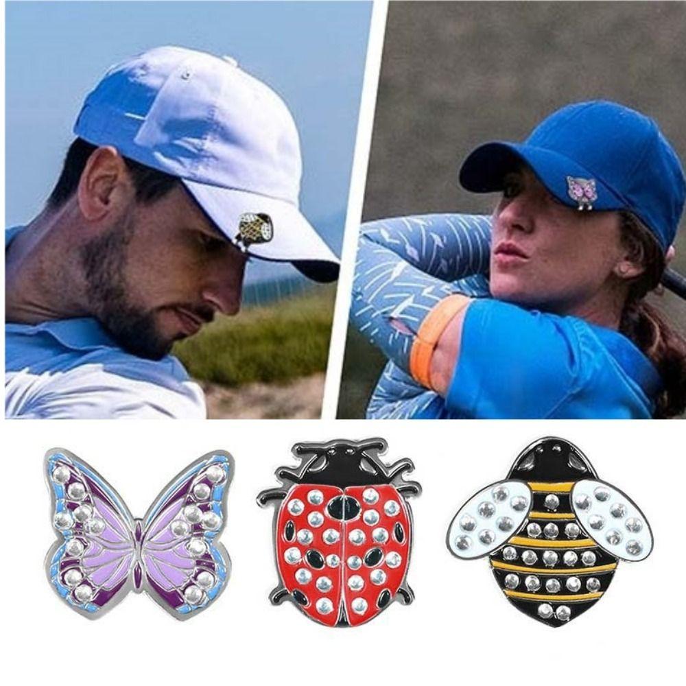 Insect Bee Golf Cap Clip Magnetic Golf Hat Marker Sports Cap Golf Ball Mark Men and Women