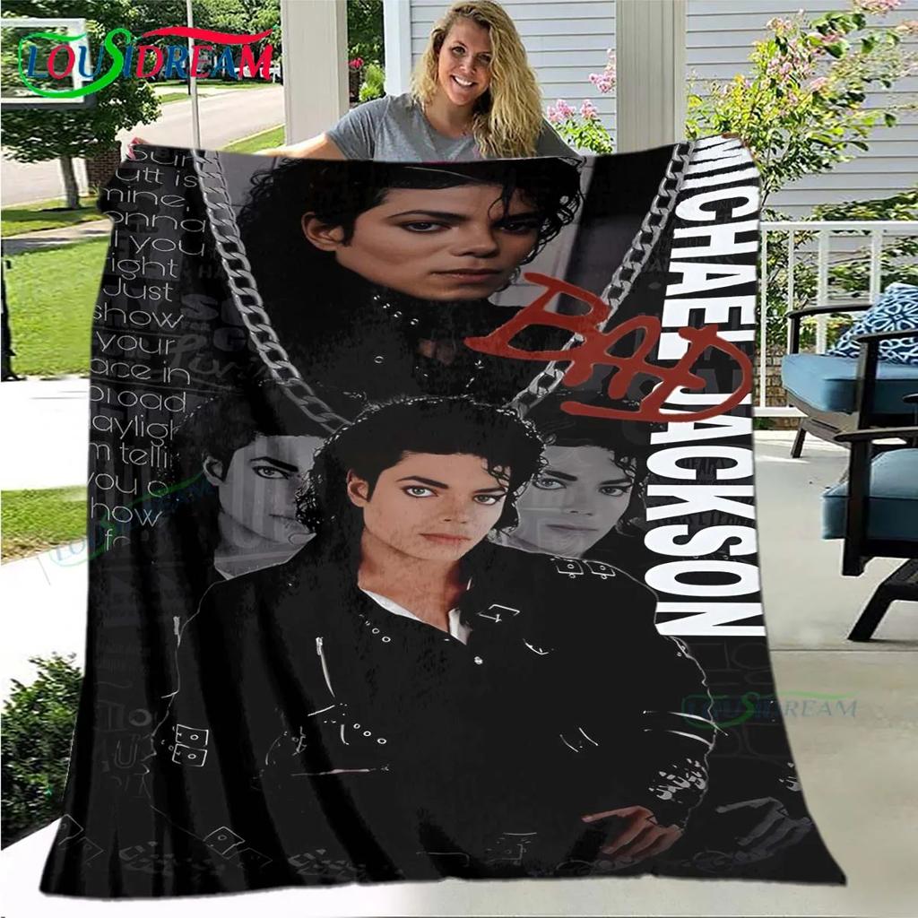 Calda Moda Pop Star M-Michael Jackson Coperta in Flanella per Adulti e Bambini Decorazione Divano Letto Coperta Portatile Regalo
