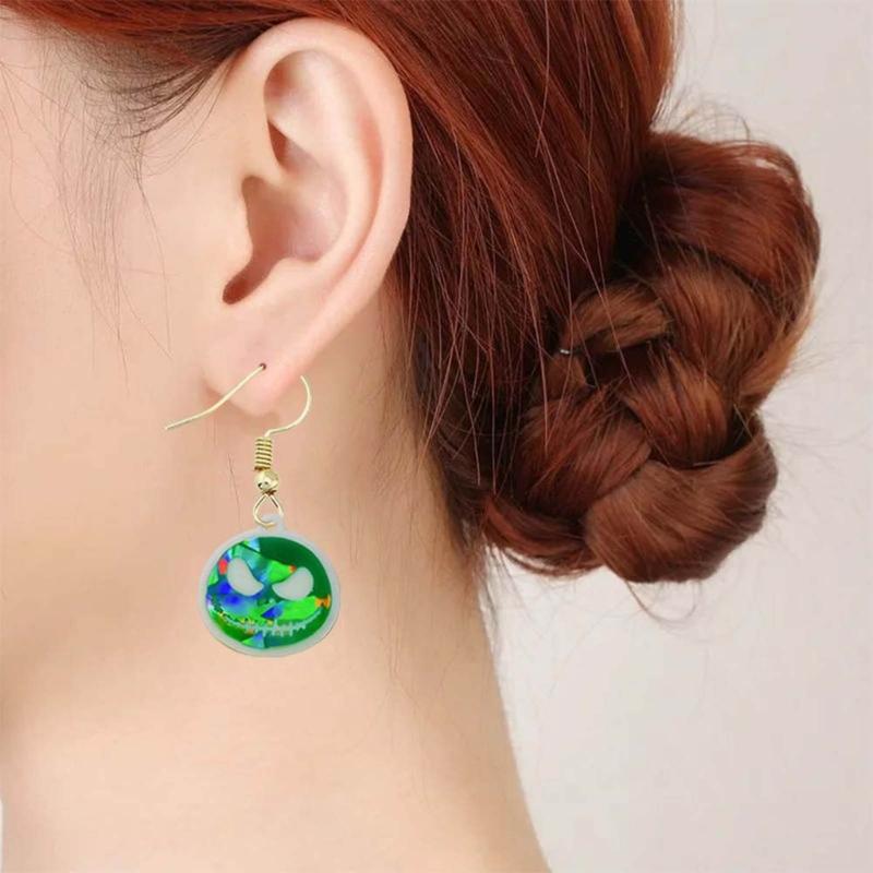 Light Shadow Keychain Pendant Silicone Mold Pumpkin Head Holographic Earrings Mold DIY Ornaments Mould for Birthday Gift