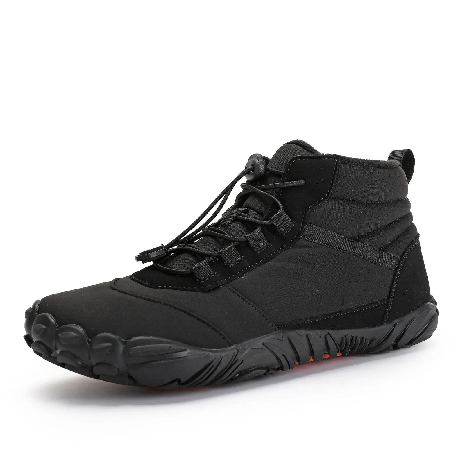 Winter Blotevoet Schoenen Waterdichte Heren Sneakers Houd Warm Heren Casual Schoenen Antislip Sneeuwschoenen 47 Voor Mannen 45 black