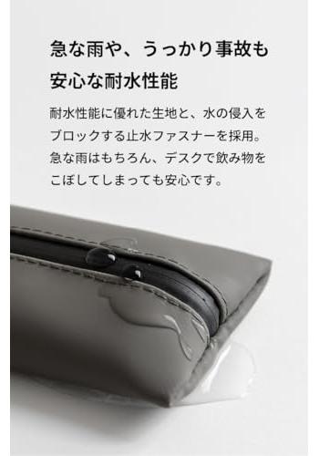 TOFTPOUCH Taft Pouch Waterproof Lightweight Gadget Made Japan M Size Side Zipper White V180-sf-wh