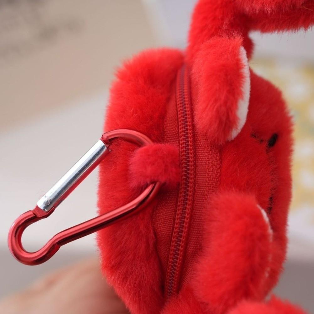 Lobster Plush Doll Keychain Fluffy Animal Bag Pendant Cute Ocean Animal Coin Purse  Birthday Gift