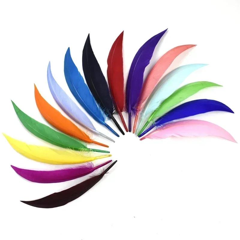 Curved Bent Duck Feathers for Crafts Dream Catcher Goose Wing Feather Decor Jewelry Making Carnaval Handicraft Party Accessories