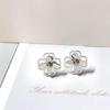 Korean Style Four-Leaf Clover Stainless Steel Ear Stud Earrings for Women