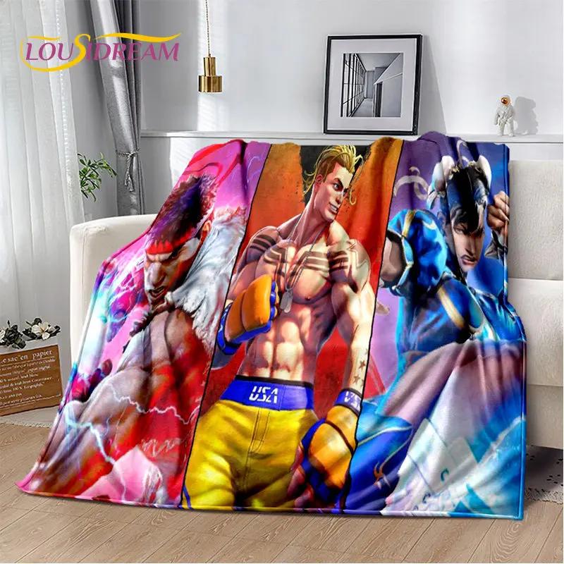 Retro Game Street Fighter Gamer Soft Plush Blanket,Flannel Blanket Throw Blanket for Living Room Bedroom Bed Sofa Picnic Cover