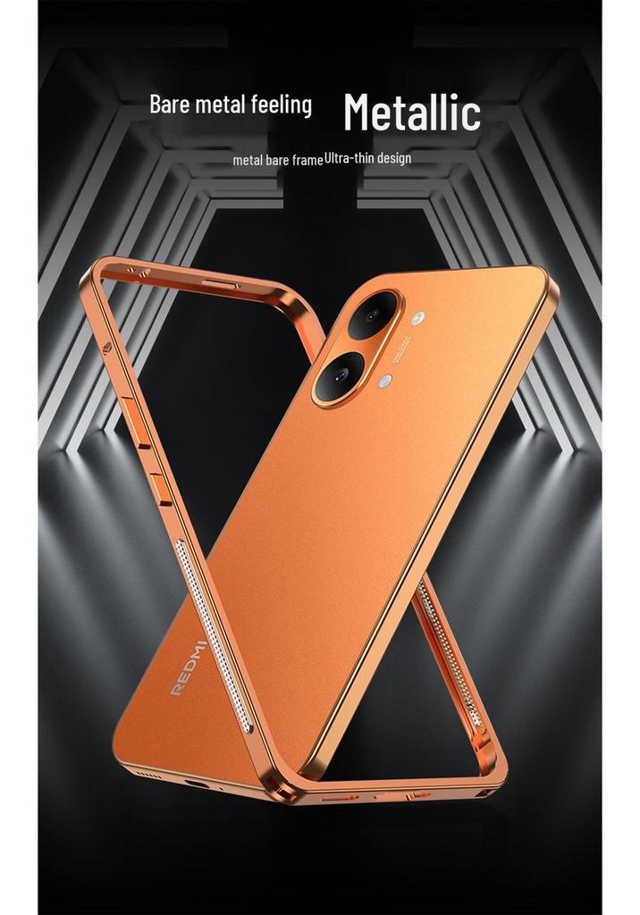 Redmi Turbo5max Metal Bare Frame Seahorse Buckle Heat Dissipation Case for POCO X8 Pro, Color Block F7