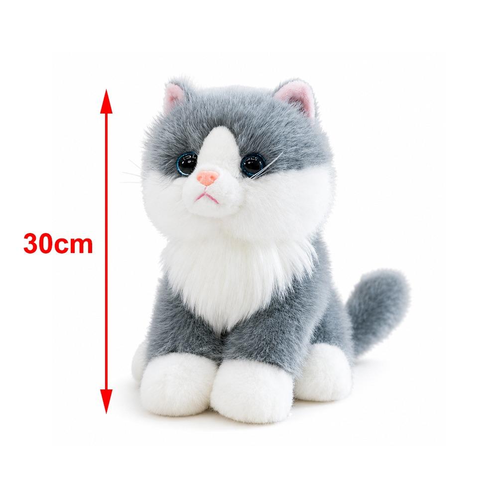 Cotton Realistic Stuffed Cat Doll Meow Sound Effect Simulated Cat Plushie  Home Decoration