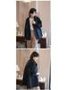 YUN Hooded Mid-Length Casual Trench Coat - Solid Color, Zipper, Loose Fit, Lightweight