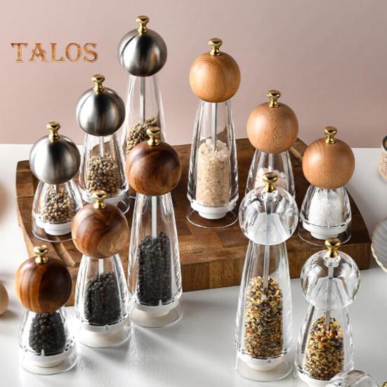 Μηχανή μπαχαρικών Αντιολισθητική λαβή Ορατό Σχεδιασμός Πρακτικό 6/8 ίντσες Φορητός μύλος πιπεριάς Αναδευτήρας αλατιού Εργαλείο μαγειρέματος Εργαλείο κουζίνας