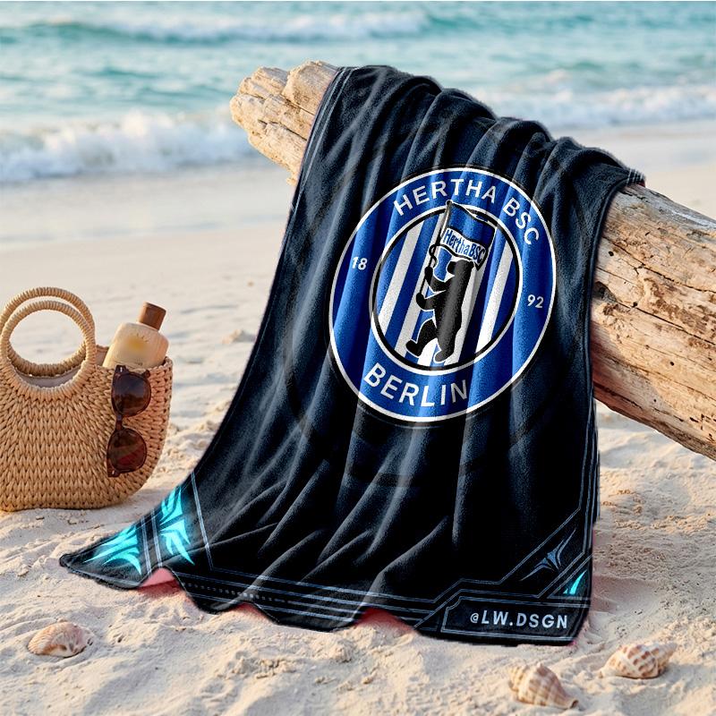 Hertha bsc FC Stampa Microfibra Asciugamano da Spiaggia Asciugatura Rapida Assorbente Grande Asciugamano per Spiaggia Nuoto Viaggio