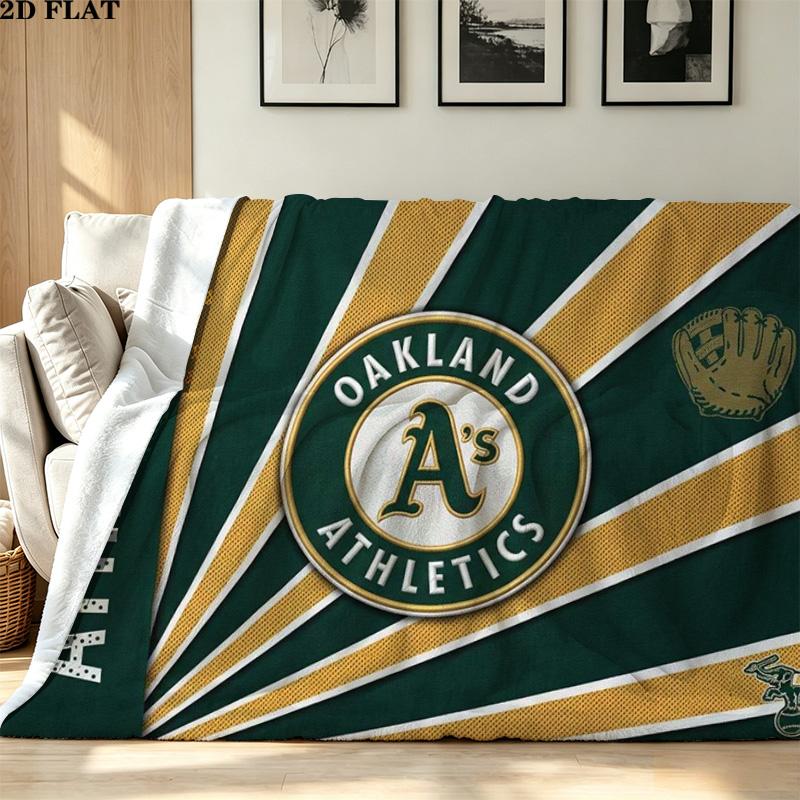 Oakland Athletics Druck Flanelldecke Hohe Qualität Warm Bequem Decke für Alle Jahreszeiten Perfekt für Geschenke Heimdekoration