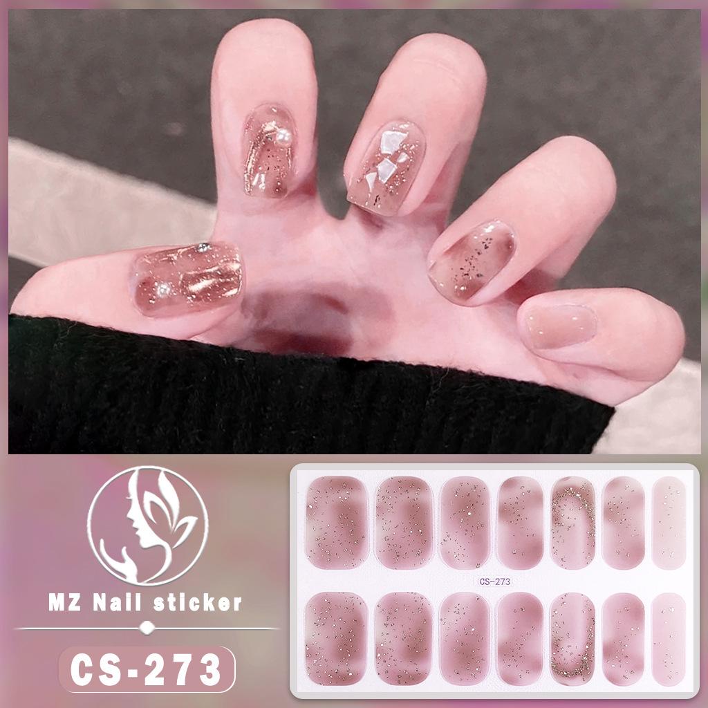 CS Wasserdichte Gel-Nagellack-Sticker - Vollabdeckung Japanischer Koreanischer Stil Neujahr Nagelkunst-Aufkleber
