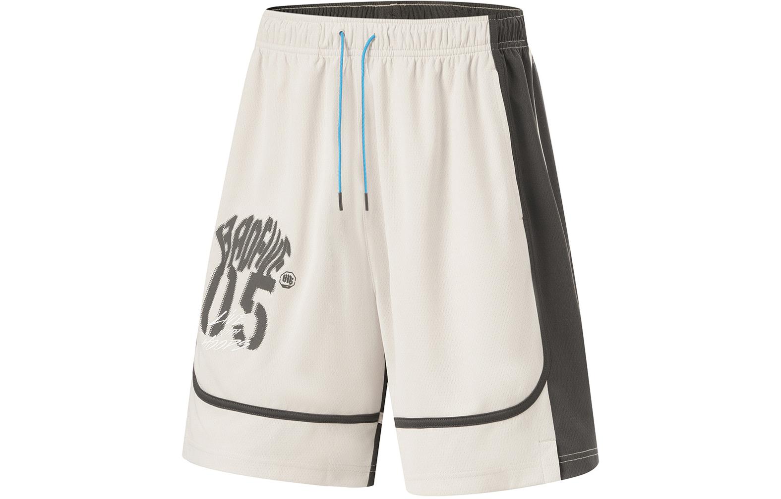 Li Ning Basketball Collection Basketball Shorts Men s Sand Gravel Gray AAPU103-4 M