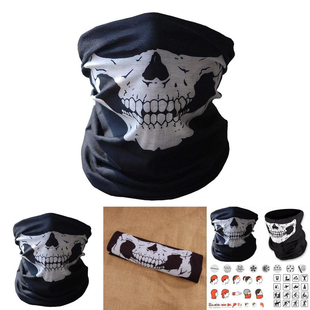 Multifunktionale Geister-Totenkopf-Gesichtsmaske für ultimativen Schutz vor Kälte und UV-Strahlen