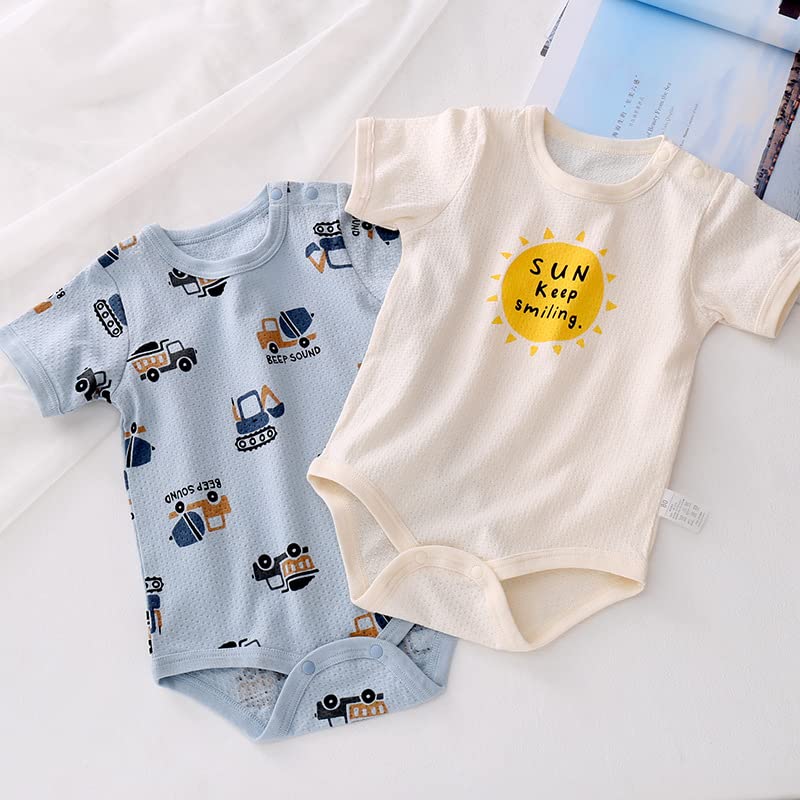 Baby Clothes Bodysuit for Camisole Mesh Set of Cotton Romper Car 90CM [Baby Koi] Boys, Pattern, Two, Underwear, All-year Material, Coveralls, Pattern,