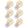 6PCS G45 LED Vintage Light Bulb Gold E27 Base Lamp for Home Decorative Bulb 6W 220V Warm Light