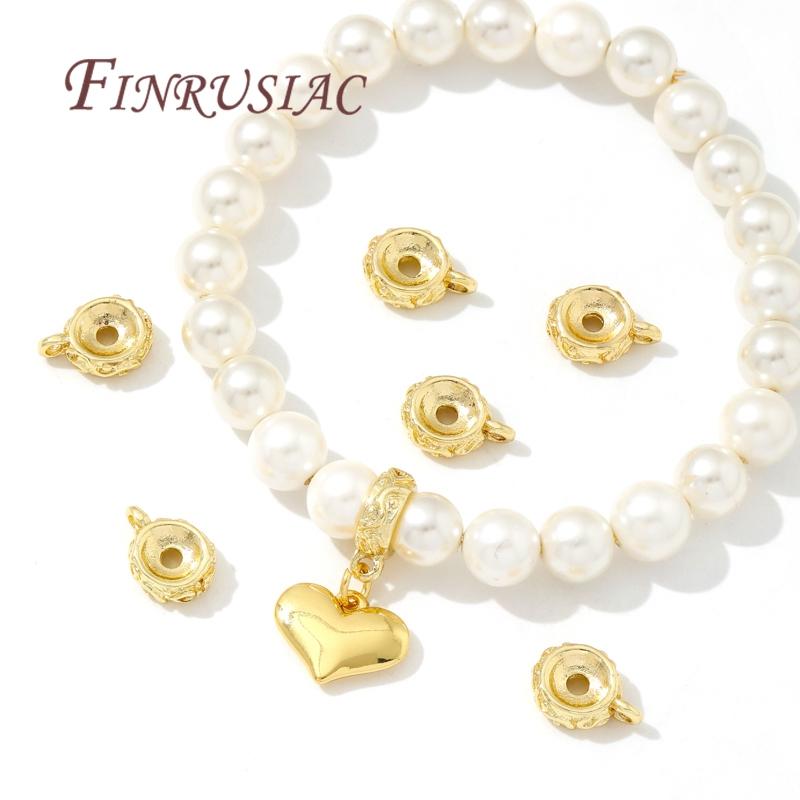 18K Real Gold Plated Spacer Beads Pendants Charms Clasps Bails For Pendant DIY Jewelry Making Supplies