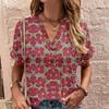 Women's T-Shirt Summer V-Neck T Shirt for Women Daily Fashion Short Sleeve Casual T-Shirt 3d Print Female Clothes