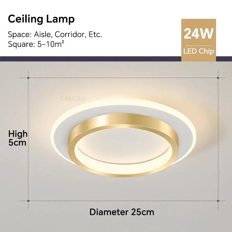 LED-gang-taklys for korridortrapper Foaje Balkong Soverom Moderne innendørs taklampe Lysarmaturer Luster