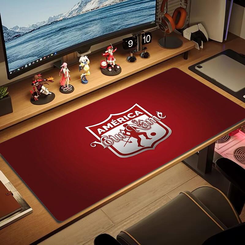 America De Cali Custom Name Large Size Mouse Pad Large Gaming Table Cushion Non-slip Laptop Tablet Big Mousepad XXL Mat Mini PC Playmat With Lock edge