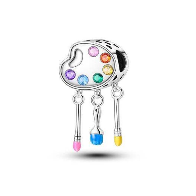 New Copper Sport Bicycle Car Guitar Violin Earphone Talisman Charm Fit For Original Bracelet Diy Women'S Boutique Jewelry