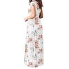 Women's Fashion Summer Spring Flower Pattern Print Short Sleeve O-Neck Casual Dresses