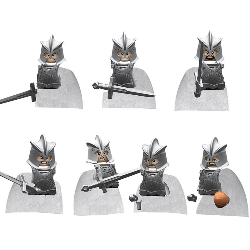 MOC Thrones Golden Armor Warrior Guard Jaime Lannister Barristan Selmy Meryn Trant Building Blocks Mini Action Figure Toys