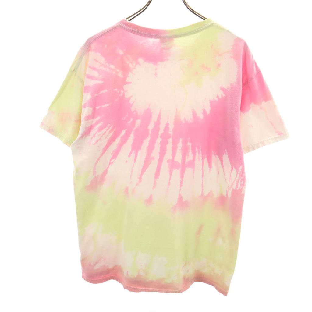Gildan Tie-dye Short Sleeve T-shirt L Pink Men's Used