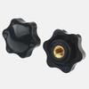 Thumb Knob Nut M4 M5 M6 M8 M10 M12 Black White Clamping Handle Plum Thread Hand Mechanical Manual Tighten Star Six-Lobe Nuts