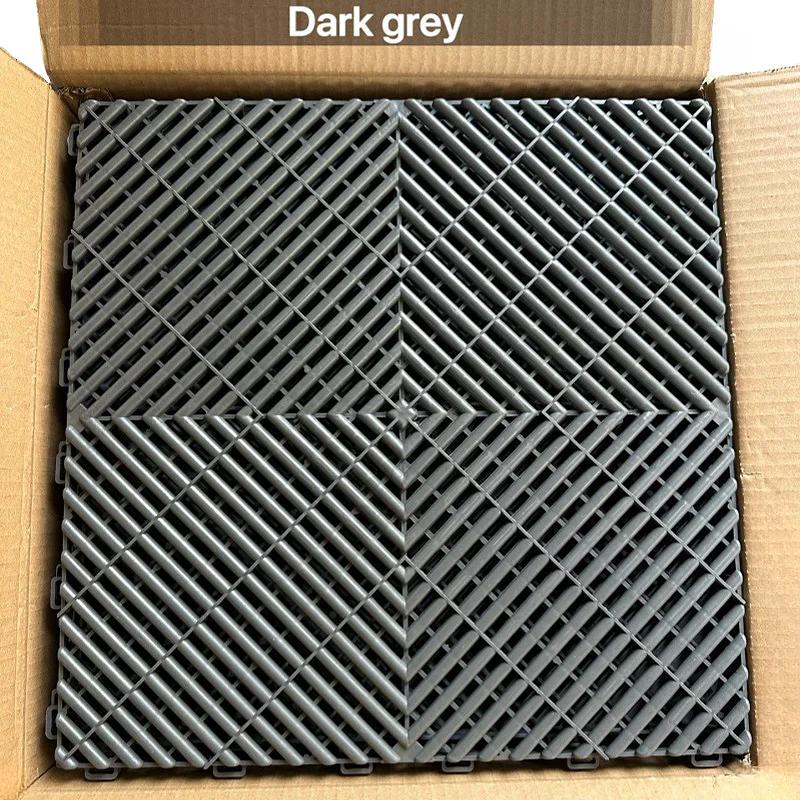 40x40cm Grille Floor Garage 4s Shop Car Wash E-sports Room Basement Interlock Splicing Drainage Pad Plastic Tile