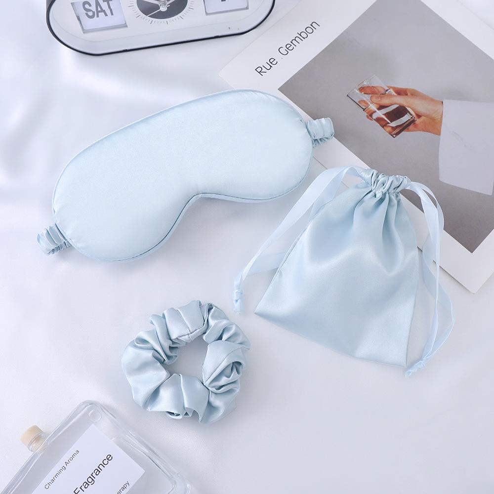 Seidenähnliches Augenmasken-Set: Stirnband, Scrunchies, Tasche - Perfektes Hochzeitsgeschenk & Begleiter für den Schlaf im Freien