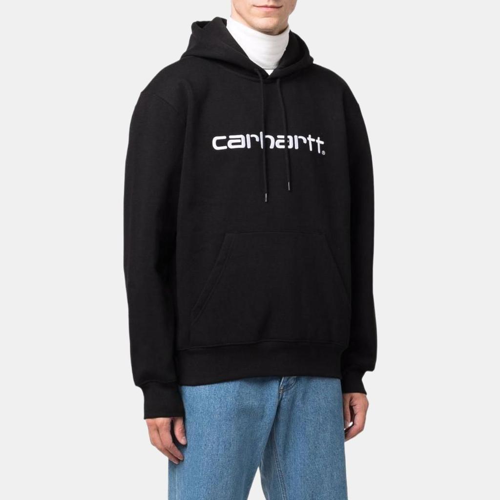 Carhartt WIP FW22 Classic Embroidered Logo Pullover Hoodie Men hoodies Black I030230030D2XX