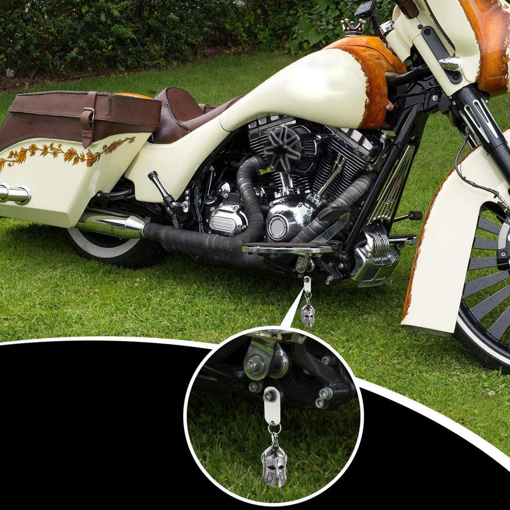 Retro Motorcycle Bell Roman Warrior Helmet Charm Metal Necklace Pendant Good Luck Bells For Scooter Motorcycle Biker Gifts