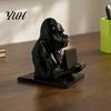 Practical Office Desk Ornaments 3D Printed Gorilla Business Card Holder, Phone Stand, Cool Desktop Creative Workspace Decor Organizer Figurine