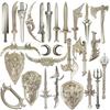 MOC Medieval Military Anime Figures Weapons Building Blocks Toys Soldiers Shield Sword Bow Trident Ax Gun Hammer DIY Gifts K027
