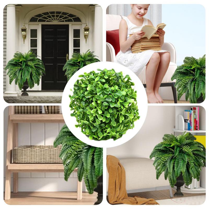 Artificial Topiary Ball Non-Fading Artificial Plant Ball UV Resistant Fake Plant Sphere Faux Grass Decor For Garden Backyard