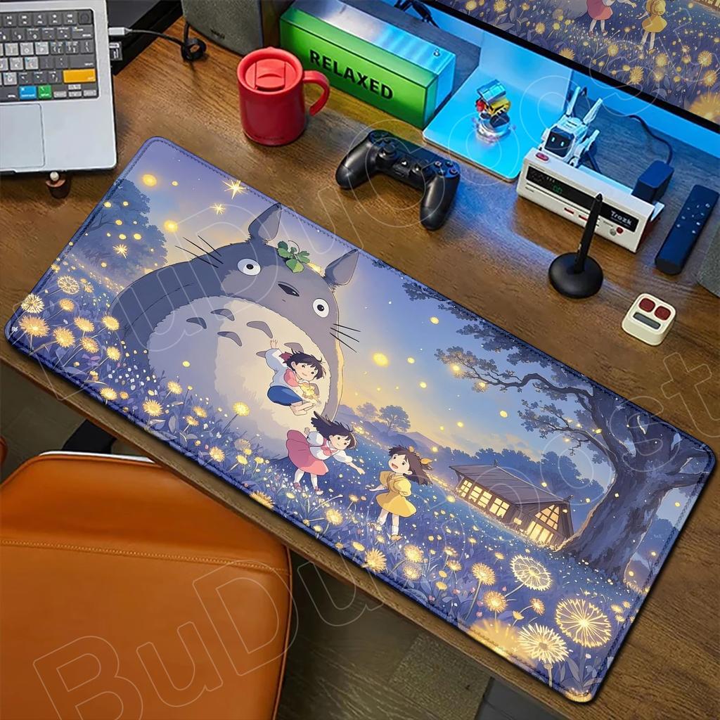 Mouse Pad Office Laptop HD Printing Kawaii Mousepad PC Japan Anime T-totoros Extended Table Mats Gaming Accessories Keyboard Pad