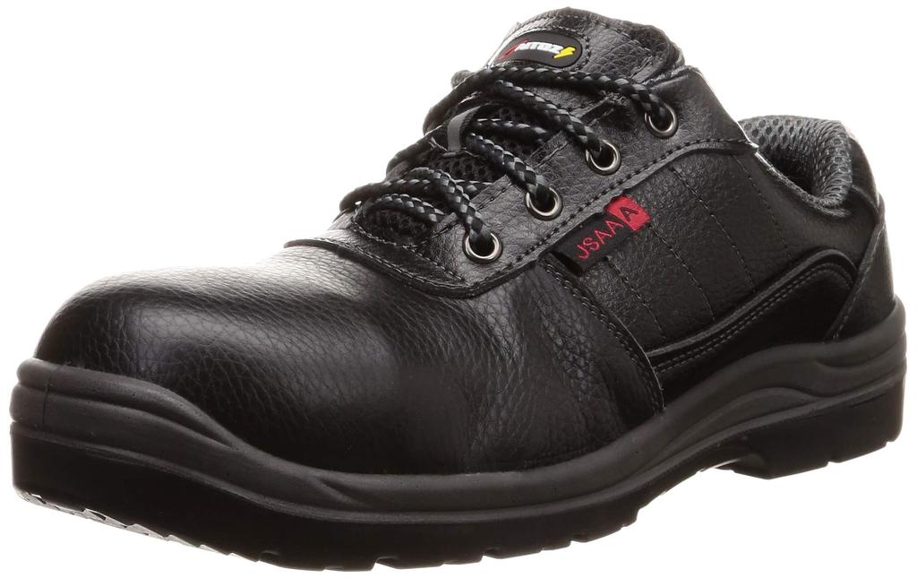 Aitos AZ59810 Safety Work Safety Shoes with Resin Toe JSAA Class A Urethane cm Shoes, Anti-Static Cap, Sole, Oil-Resistant, Slip-Sign, 3E, Black, 30.0
