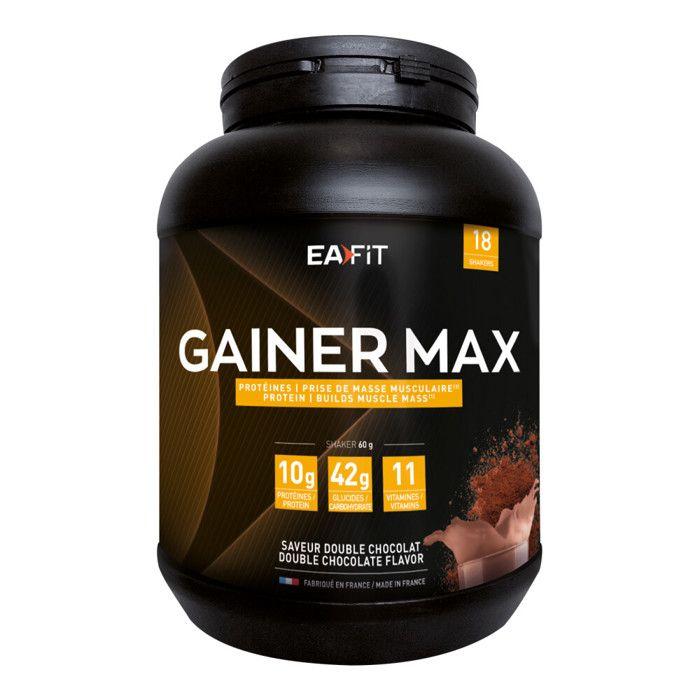 Gainer Max - EAFIT - Double Chocolat - 1100g - 42g de glucides - 10g de protéines