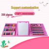 208-Piece Children's Art Set: Watercolor Pens & Colored Pencils for Painting