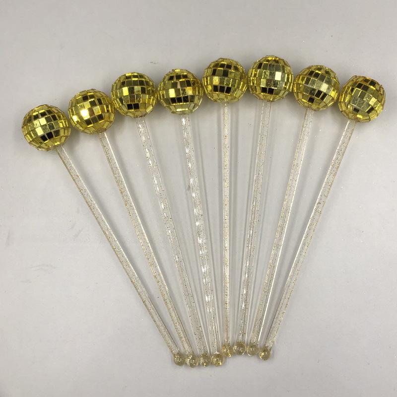 3cm Discokugel Kunststoff Cocktail- & Kaffeerührer