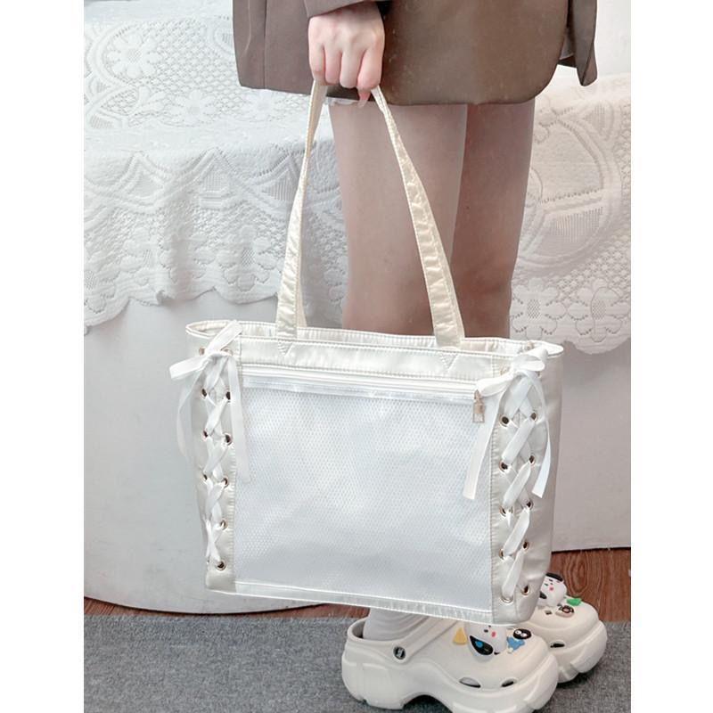 2024 Original Tiny Handbag Food System - Snack Girl Ribbon Tote for Daily Use