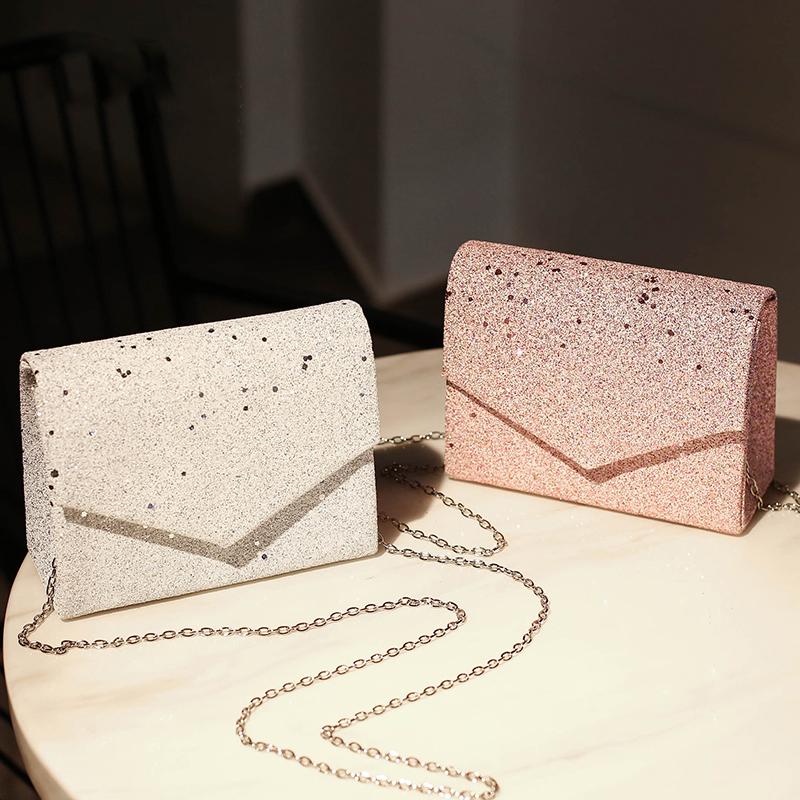 Borsa a Tracolla Messenger Nera da Donna Vintage Paillettes Scintillanti Pochette Borse a Spalla da Ufficio per Signore Alta Qualità Lusso 2026