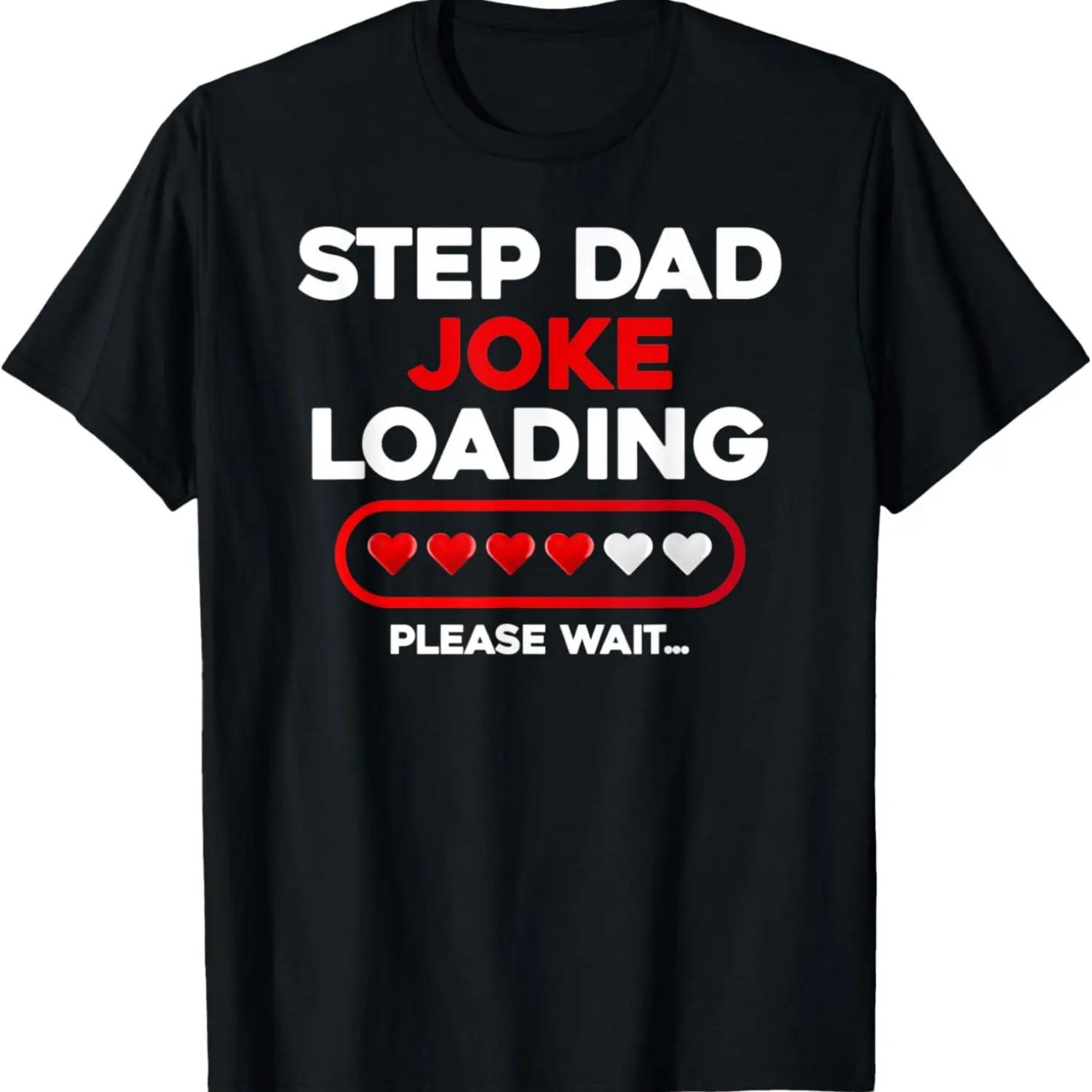 Mens Funny Step Dad Joke Loading Please Wait Vintage Fathers Day T-Shirt XXXXXL чёрный