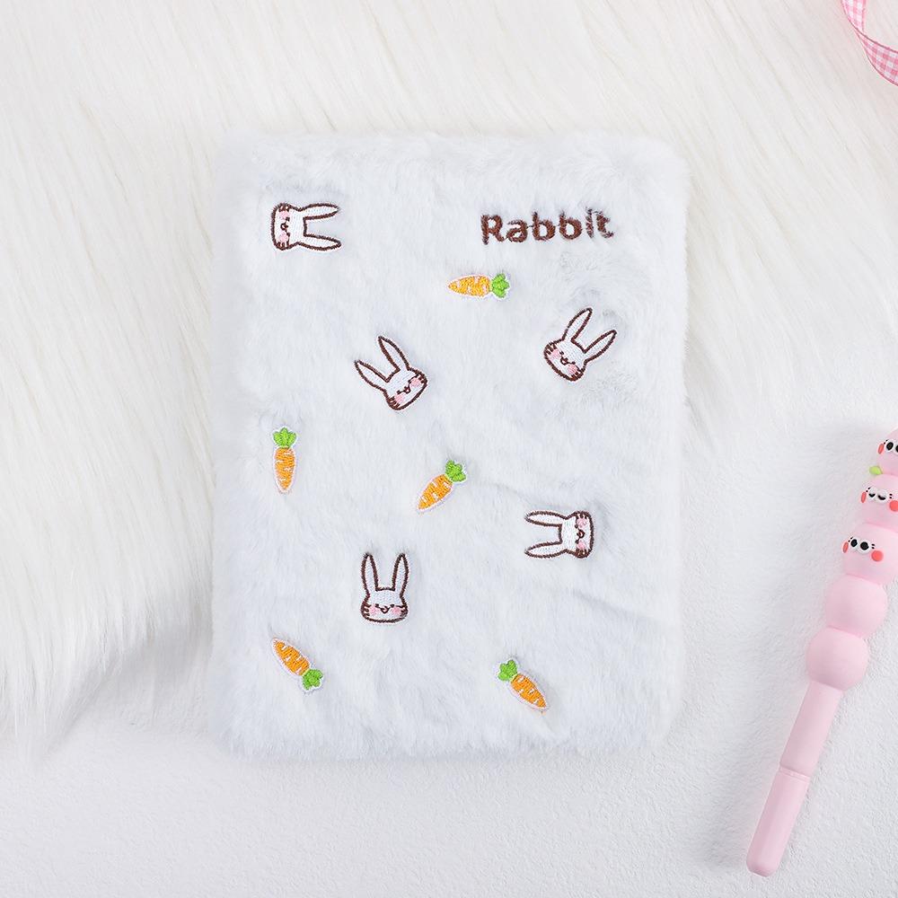 Unique Plush Embroidered Notebook Cute Plush Notepad Creative Personalized Notepad  Girls