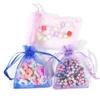 10Pcs Single Color Wedding /Ornament/Gift Wrap Yarn Bag Organza Bags Tulle Drawstring Bag Jewelry Pouches Packing Wholesale